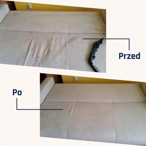 łóżko przed i po czyszczeniu